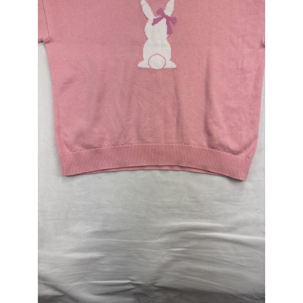 Vince Camuto Pink Bunny Crewneck Sweater Size M - Picture 7 of 11